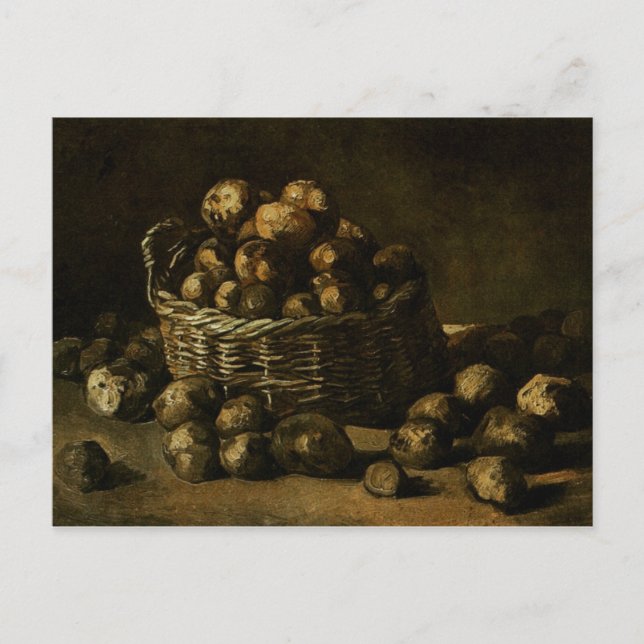 Postal Cesta de patatas, Vincent van Gogh (Anverso)