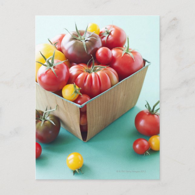 Postal Cesta de tomates de Heirloom (Anverso)