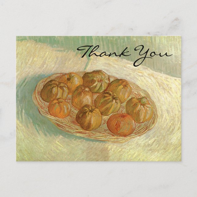 Postal Cesta de Van Gogh con manzanas (Anverso)