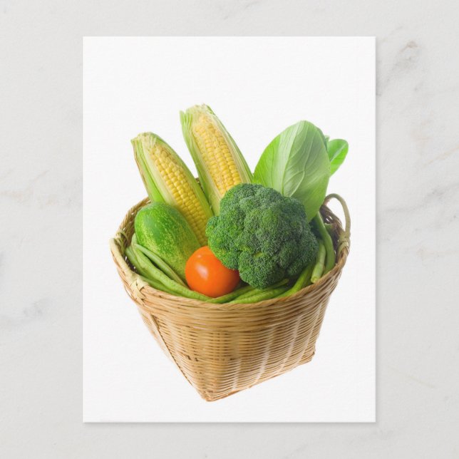 Postal Cesta de verduras (Anverso)