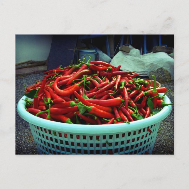 Postal Cesta llena de calor (Anverso)