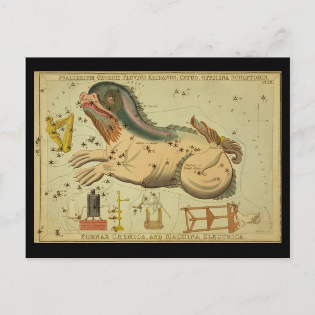 Postal Cetus, Fornax Chemica, Machina Electrica, etcétera (Anverso)