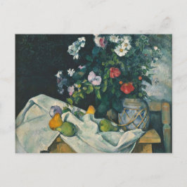 Postal Cézanne aún sigue con flores de vida y Bella Artes