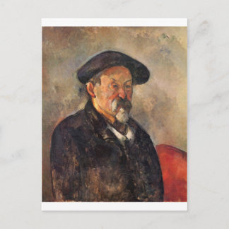 Postal Cezanne - Autoretrato con Barett