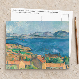 Postal Cezanne - Bahía de Marsella, vista desde L'Estaque