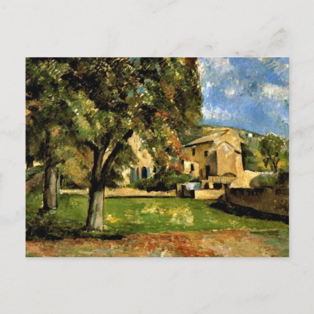 Postal Cezanne - castaños de caballo en Jas de Bouffan (Anverso)