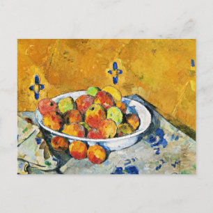 Postal Cezanne - El plato de manzanas