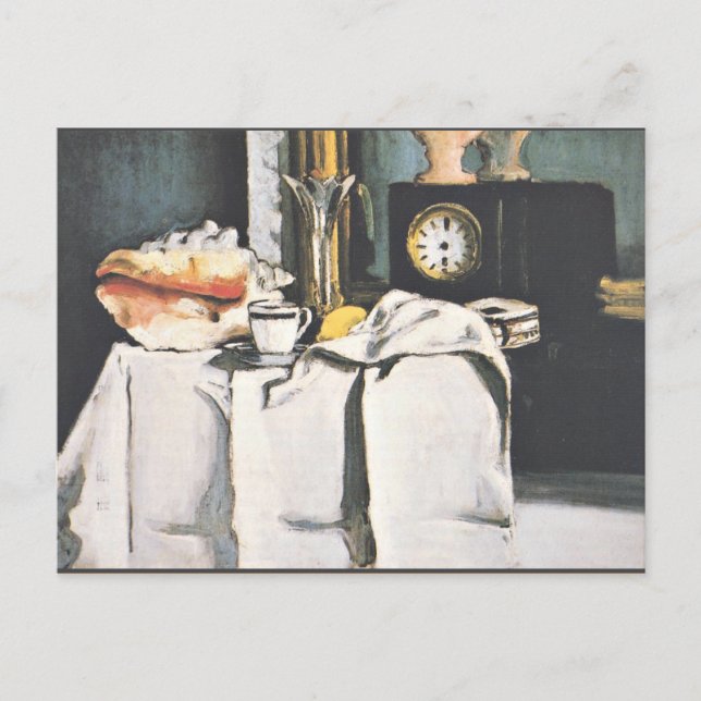 Postal Cezanne - El reloj negro (Anverso)