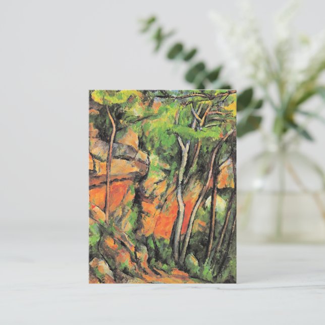 Postal Cezanne - En el parque del Chateau Noir (Anverso de pie)