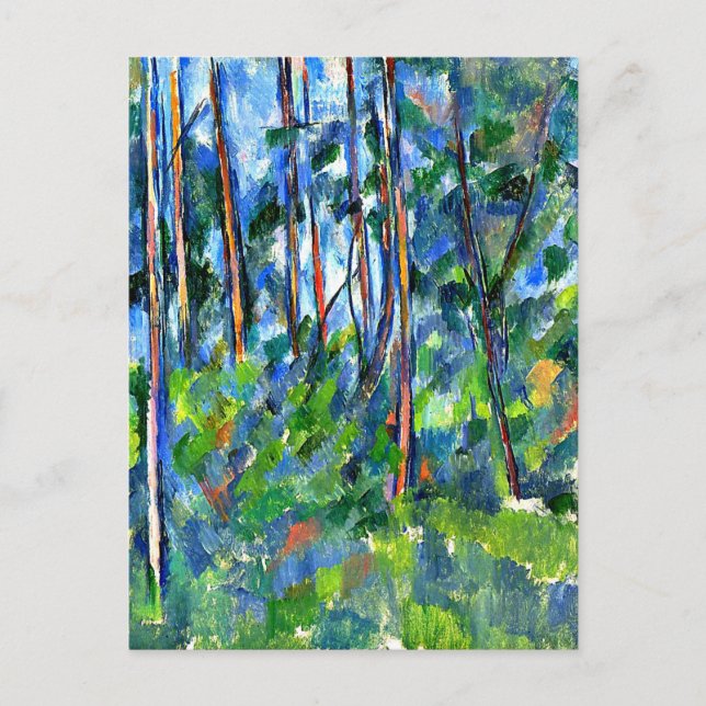Postal Cezanne - En los bosques (Anverso)
