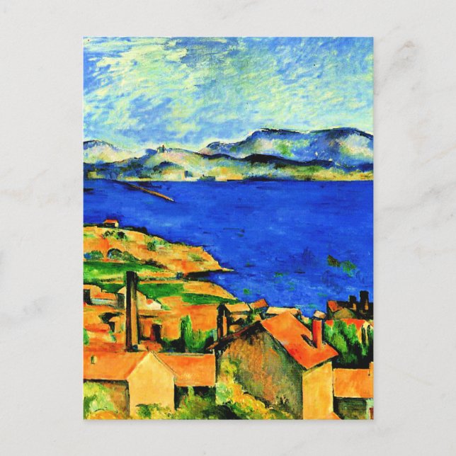 Postal Cezanne - Golfo de Marsella, obra de arte popular, (Anverso)