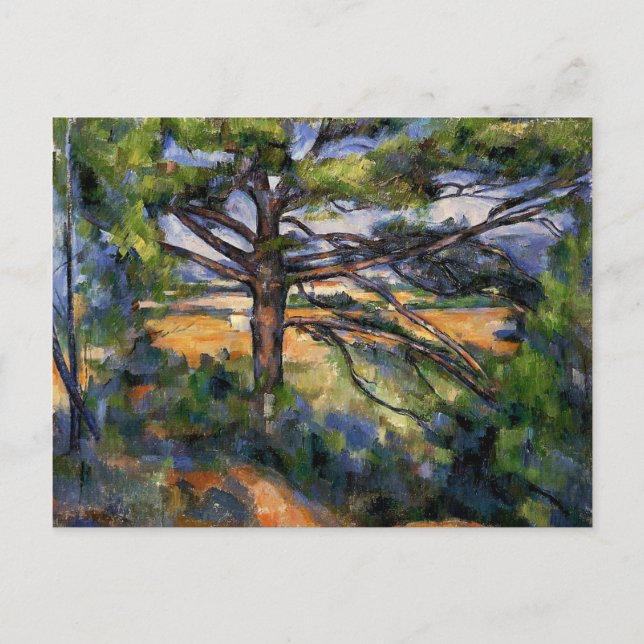 Postal Cezanne - Gran Pino y Tierra Roja (Anverso)