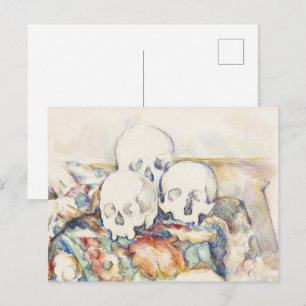 Postal Cezanne Los tres cráneos Póster de arte vintage