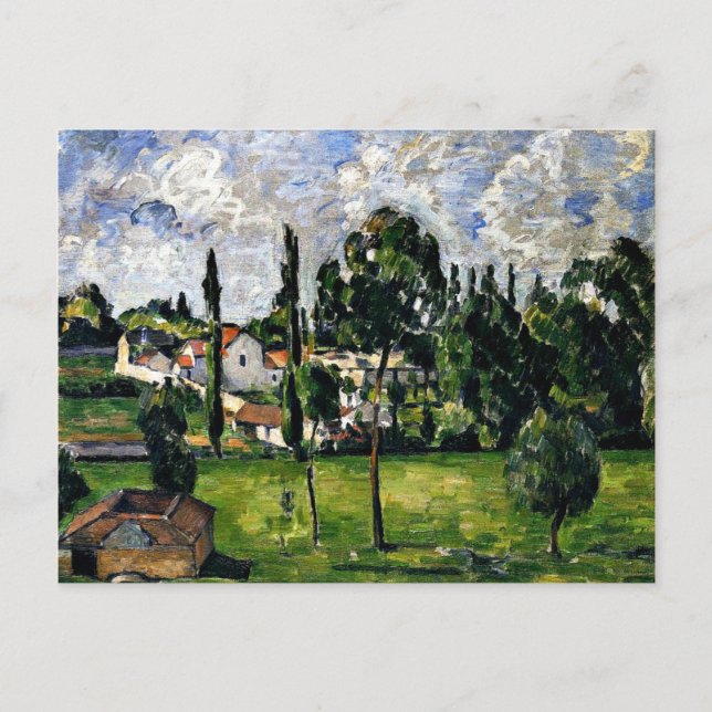 Postal Cezanne - Paisaje con línea de agua (Anverso)