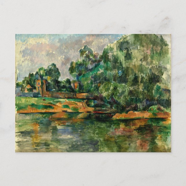 Postal Cezanne - Riverbank (Anverso)