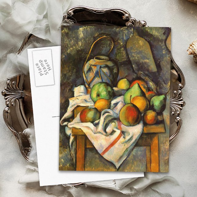 Postal Cezanne Vase Paille Vintage Art (Subido por el creador)