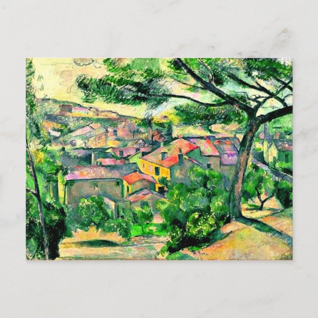 Postal Cezanne - Vista de la mañana de L'Estaque (Anverso)