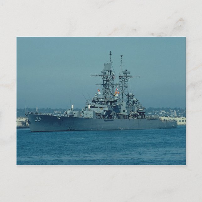 Postal CGN 35 "Truxton", crucero con energía nuclear, San (Anverso)