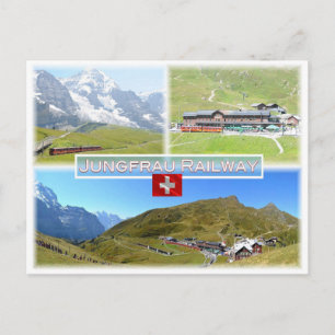 Postal CH Suiza - Ferrocarril Jungfrau -