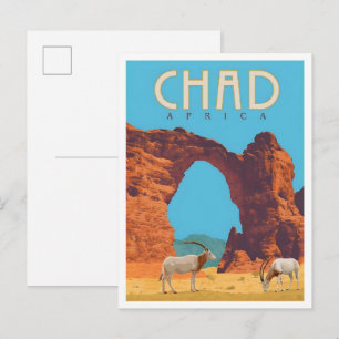 Postal Chad África Viajes Antiguos