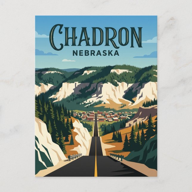 Postal Chadron EE. UU. (Anverso)