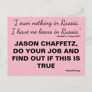 Postal Chaffetz haga su trabajo Trump, la resistencia rus