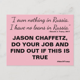 Postal Chaffetz haga su trabajo Trump, la resistencia rus