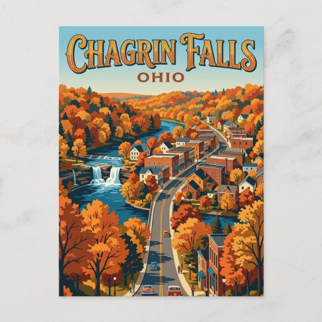 Postal Chagrin Falls EE. UU. (Anverso)