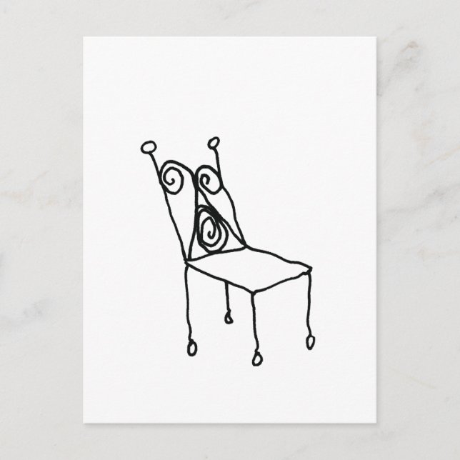 Postal Chair Line Drawing Art  (Anverso)
