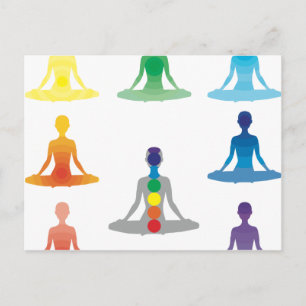 Postal Chakra 7 colores aura chi prana yogi yoga loto