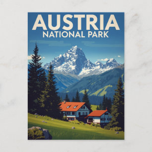 Postal Chalet Alpino del Parque Nacional de Austria