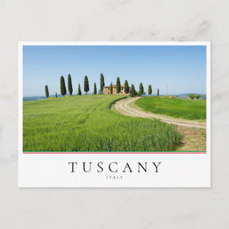 Postal Chalet de campo con cipreses en la Toscana, Italia