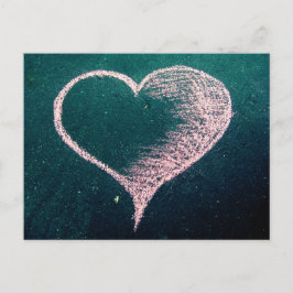 Postal Chalk Heart Love