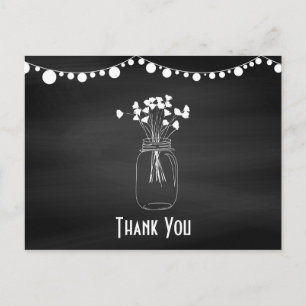 Postal Chalkboard Mason Jar Boda Gracias