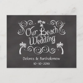 Postal Chalkboard Our Beach Wedding