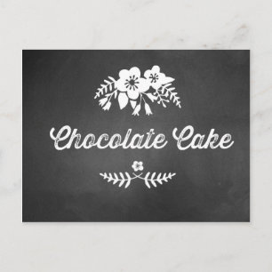 Postal Chalkboard Rótulo de mesa de postre de pasteles de