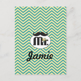 Postal Chalkboard Sr. Amarillo y verde
