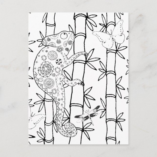 Postal Chameleon Doodle (Anverso)