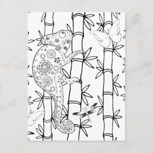 Postal Chameleon Doodle