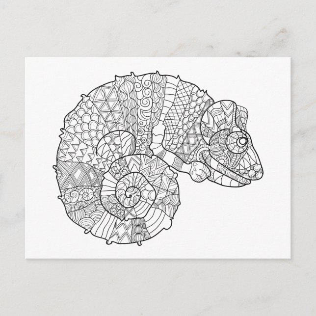 Postal Chameleon Zendoodle (Anverso)
