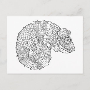 Postal Chameleon Zendoodle
