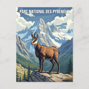 Postal Chamois en Francia Viajes por el Parque Nacional d