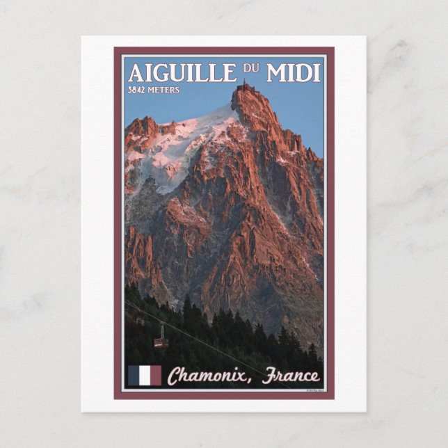 Postal Chamonix - Aiguille du Midi (Anverso)