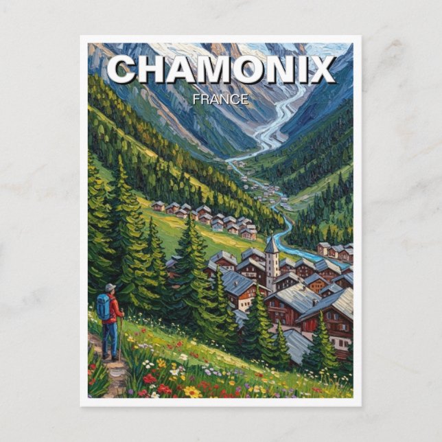 Postal Chamonix France Mont Blanc (Anverso)