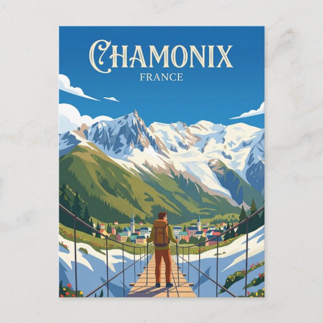 POSTAL CHAMONIX FRANCIA (Anverso)