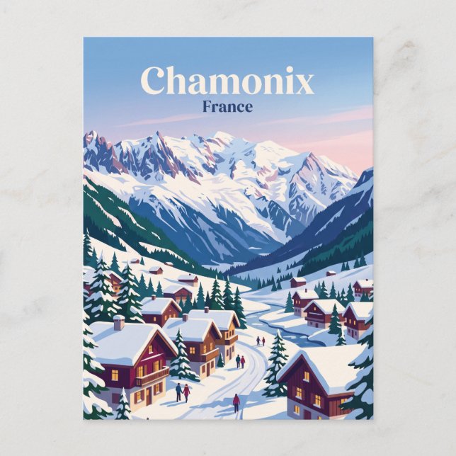 Postal Chamonix Francia (Anverso)