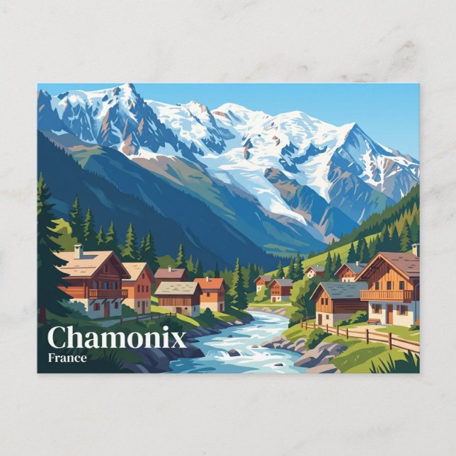 Postal Chamonix Francia (Anverso)