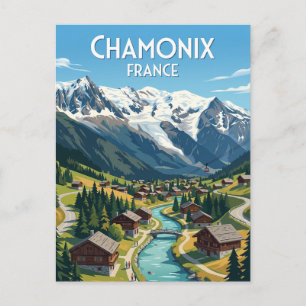 Postal Chamonix Francia