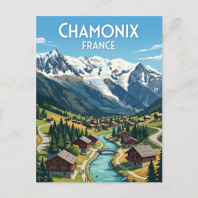 Postal Chamonix Francia (Anverso)