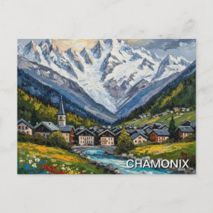 Postal Chamonix Francia Mont Blanc
